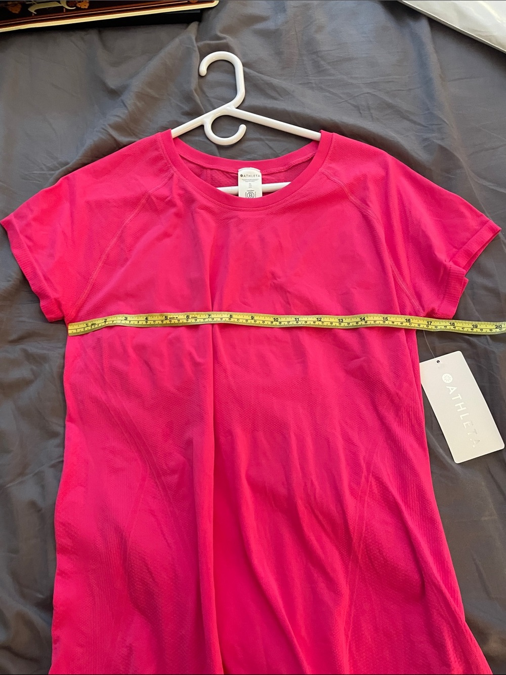 Athleta Bright Pink Momentum Seamless Short-Sleeve Active Tee - Picture 7 of 10
